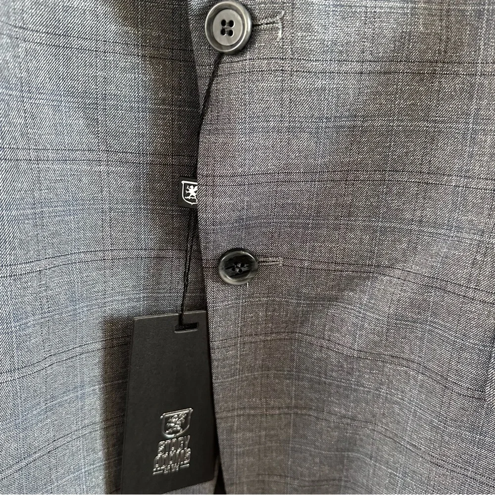 Stacy Adams Grey Plaid Suit Jacket Blazer Men's 52R New With Tags